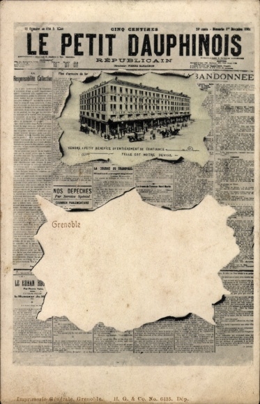 Newspaper PC Grenoble Isère, commercial building, Le Petit Dauphinois