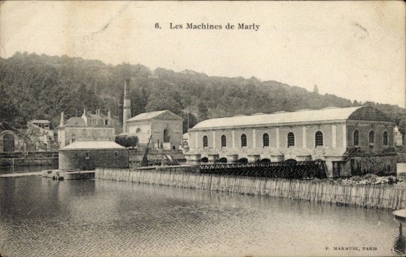 Ak Bougival Yvelines, Les Machines de Marly
