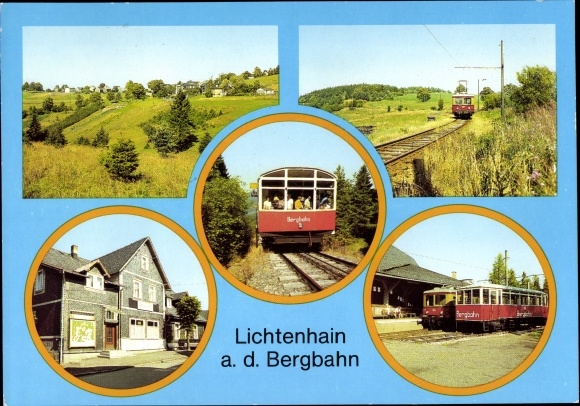 PC Lichtenhain at the Thuringia mountain railway, Oberweißbacher mountain railway, Thüringer Hof, train station