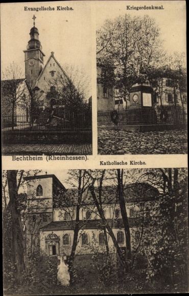 PC Bechtheim in Rheinhessen, Evang. Church, war memorial, Catholic Church
