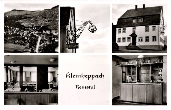 Ak Kleinheppach Korb Baden Württemberg, Teilansicht, Gasthof zum Lamm, Bes. H. Ritter