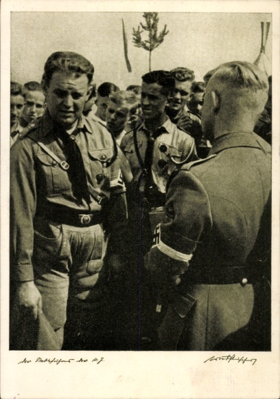 Postcard Staff Leader of the HJ Hartmann Lauterbacher, Hitler Youth