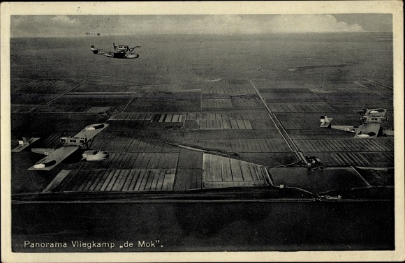 Postcard Texel North Holland Netherlands, Vilegkamp de Mok, Dutch aircraft