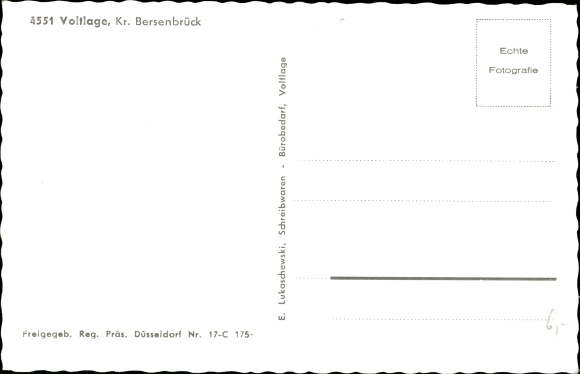 Ak Voltlage Bersenbrück in Niedersachsen, Fliegeraufnahme vom Ort