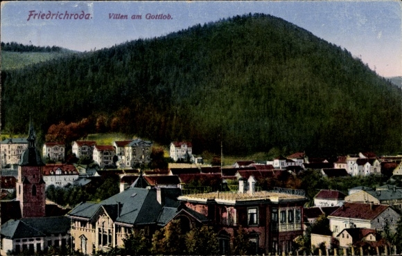 Postcard Friedrichroda in the Thuringian Forest, Villas on Gottlob