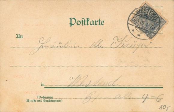 Glitter coat of arms Postcard Royal House of Prussia, 200th anniversary celebration 1901, handshake
