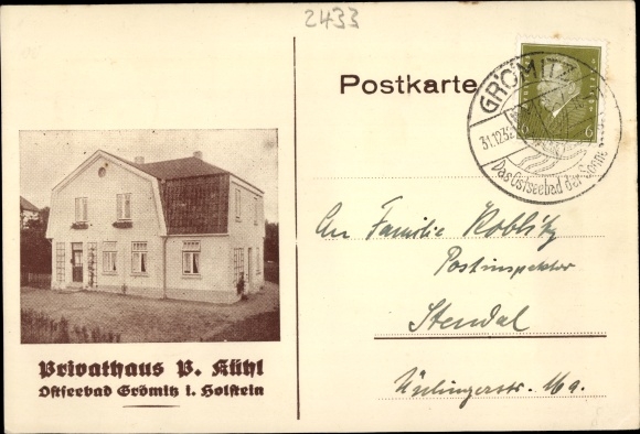 Ak Ostseebad Grömitz in Holstein, Privathaus Kühl