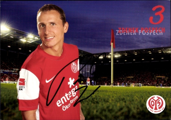 Autograph card footballer Zdenek Pospech, 1. FSV Mainz 05
