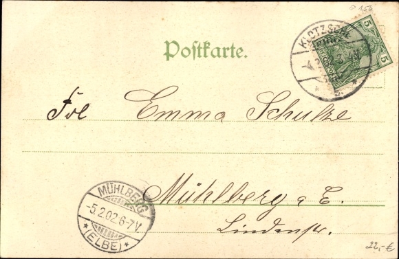 Postcard Dresden Klotzsche Königswald, Auenstrasse corner Königsbrückerstrasse