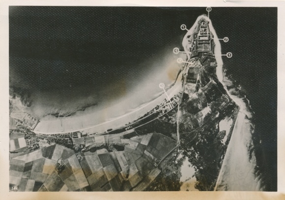 Photo Heinrich Hoffmann, Moray Firth Scotland, fortifications, aerial photograph 1939
