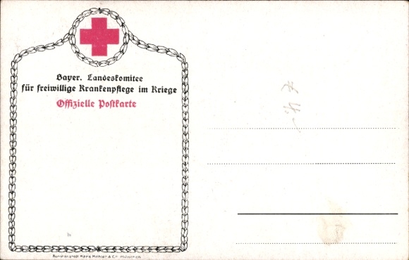 Artist Postcard Hoffmann, Anton, soldier on the battlefield, voluntary nursing in the war