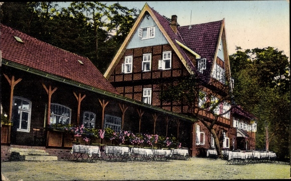 Postcard Oyle Marklohe in Lower Saxony, Oyler Berg, pension and forestry, owner H. Strasbourg