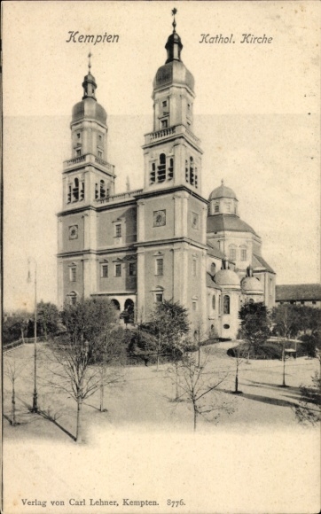 Ak Kempten im Allgäu Schwaben, Katholische Kirche, Verlag von Carl Lehner,  