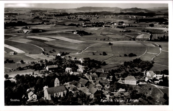Postcard Eglofs Argenbühl in Allgäu, aerial photograph