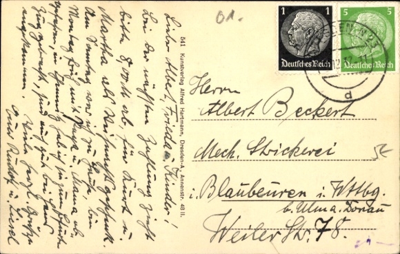 Postcard Dresden Loschwitz, mountain suspension railway