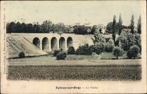 Ak Epinay sur Orge Essonne, Le Viaduc