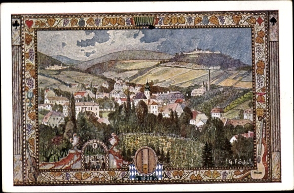 Artist Postcard Schüle, GF, Vienna 19 Döbling Grinzing, Kobenzl, Kahlenberg