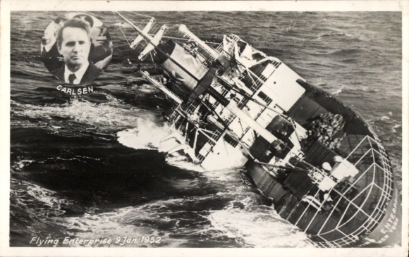 SS Flying Enterprise, sinking 9 January 1952