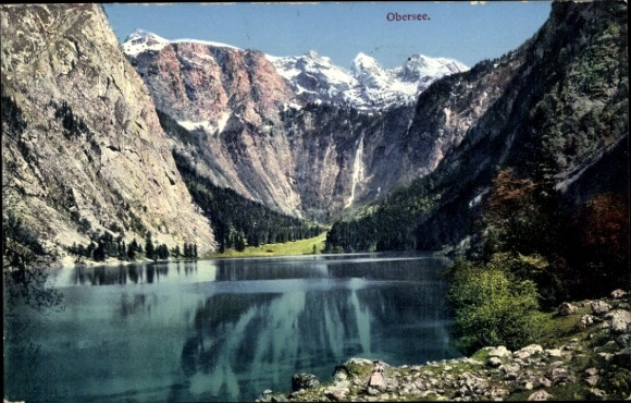 Postcard Berchtesgaden in Upper Bavaria, Obersee