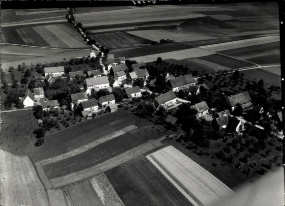 Postcard Eichbühl, aerial photograph