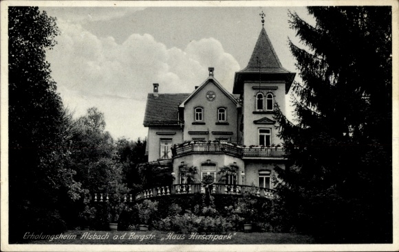 Postcard Alsbach Hähnlein Hessen, Haus Hirschpark