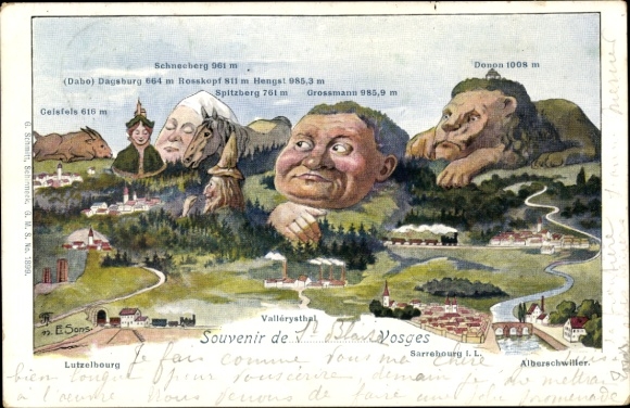 Artist PC Lutzelbourg Lorraine Moselle, mountain faces, Alverschwiller, Sarrebourg, Donon