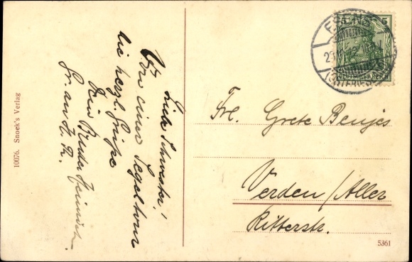 Postcard Esens in Ostfriesland, Westerstrasse, Hotel Deutsches Haus