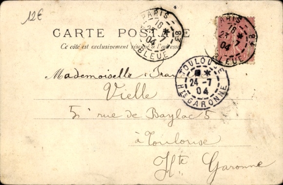 Postcard Sceaux Haut de Seine, train station, tracks, building, postal text, handwritten notes