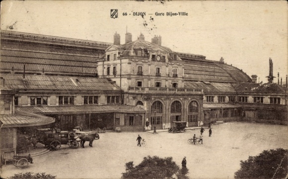 Postcard Dijon Côte d'Or, train station