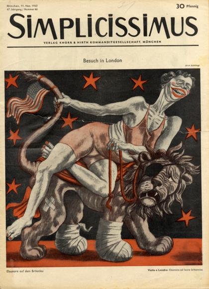 Simplicissimus Heft 46 November 1942 Karikatur Besuch in London Schilling Verlag Hirth