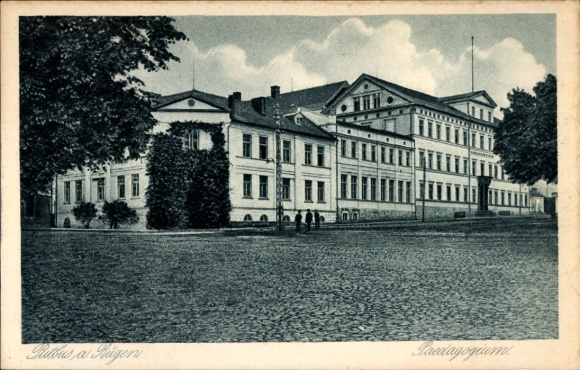 Postcard Putbus on the island of Rügen, Pädagogium