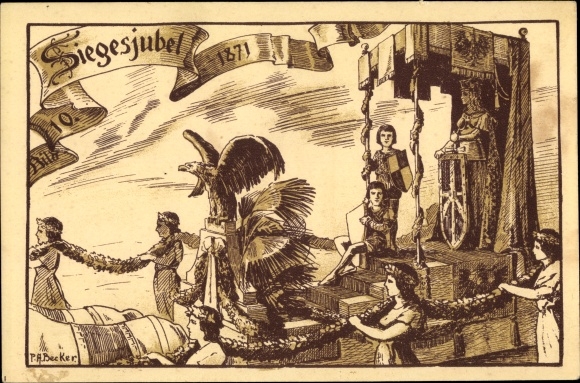 Artist PC Becker, PA, Kremmen, Battle of Kremmer Damm, 500th anniversary celebrations in 1912, celebration of victory