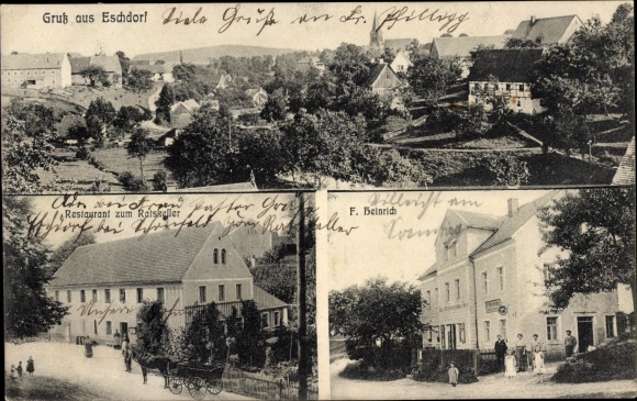 PC Dresden Schönfeld Weißig Eschdorf, restaurant to the Ratskeller, action F. Heinrich, long shot