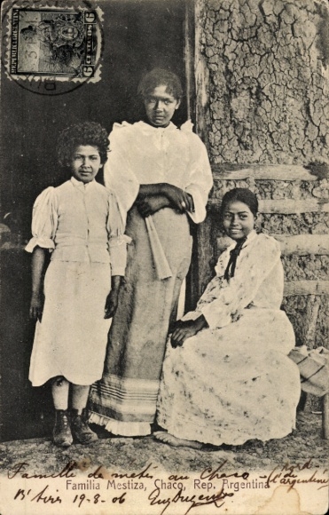 Postcard Argentina, Familia Mestiza, Chaco