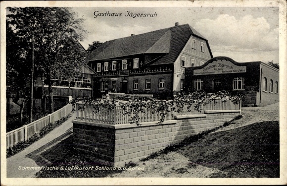 Ak Ellersdorf Sohland an der Spree in Sachsen, Gasthaus Jägersruh, Inh. Richard Richter