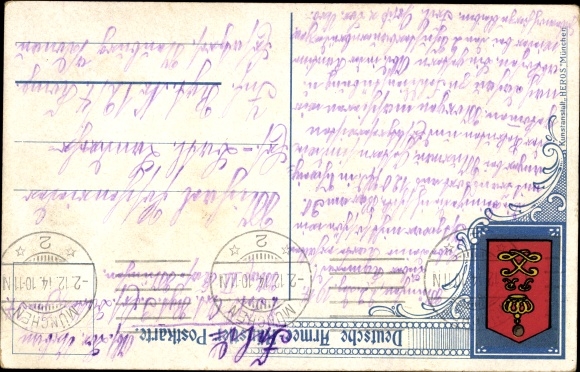 Artysta lito Hoffmann, A., niemiecki żołnierz, strzelec, pas z amunicją, hełm z kolcami, Imperium