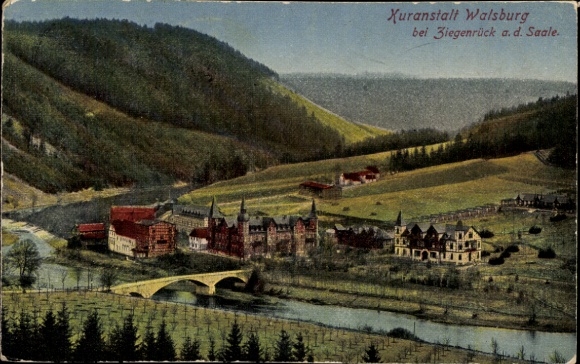 Postcard Walsburg Eßbach in Thuringia, Panorama
