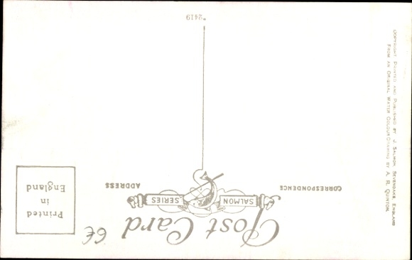 Kunstenaar briefkaart Quinton, AR, Polperro Cornwall, Fisherman's Home