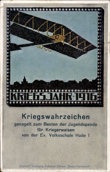 Postcard War Landmark, Youth Donation for War Orphans, Nailing