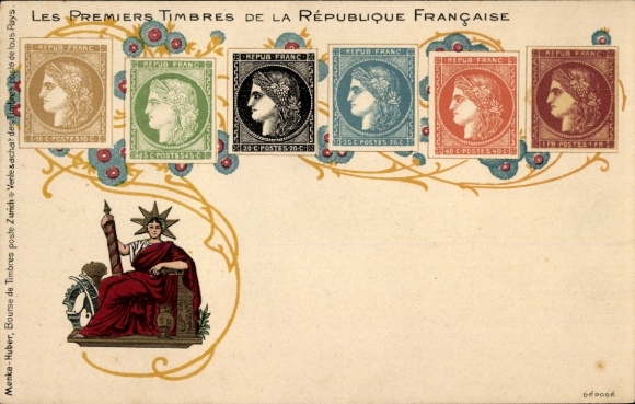 Stamps Chromo-Litho The first stamps of the French Republic