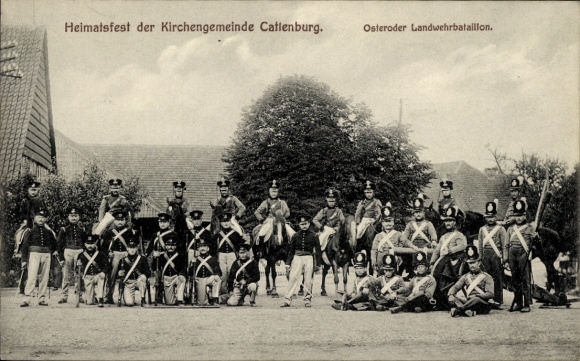 Ak Katlenburg Lindau, Heimatfest der Kirchengemeinde, Osteroder Landwehrbataillon