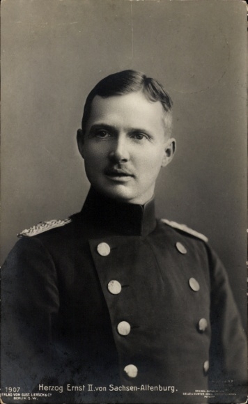 Ak Herzog Ernst II. von Sachsen-Altenburg, Porträt in Uniform