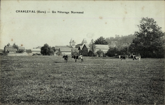 CPA Charleval Eure, Pâturage Norand