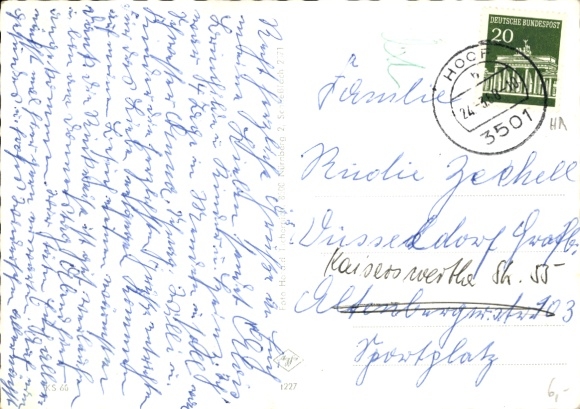 Postcard Hoof Schauenburg Hessen, partial views, residential area, fountain