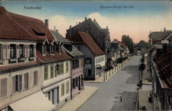 Ak Frankenthal in der Pfalz, Speyerer-Straße, Tor
