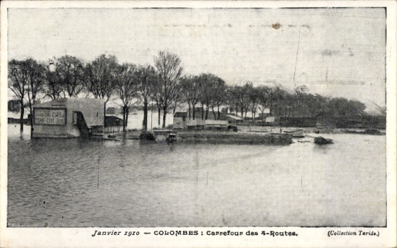 PC Colombes Hauts de Seine, Janvier 1910, Carrefour des 4-Routes