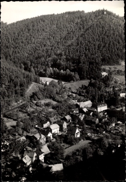 Ak Sitzendorf in Thüringen, Blick aus der Vogelschau