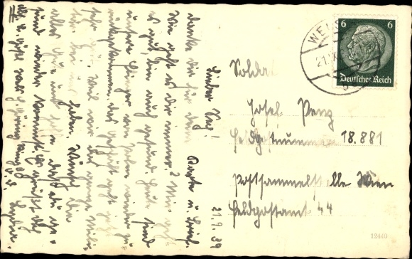 Postcard Wels in Upper Austria, Alpenjäger barracks