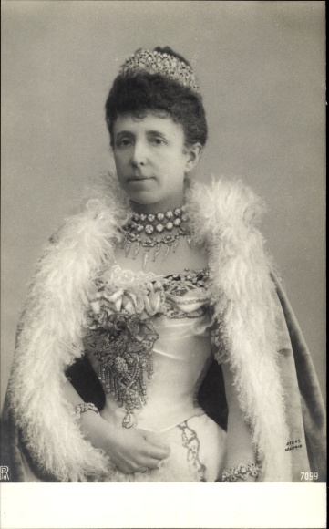 Ak Königinmutter Maria Christine, Portrait