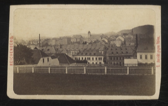 CdV Foto Reichenberg Landkreis Meißen in Sachsen, Panoramablick zur Stadt